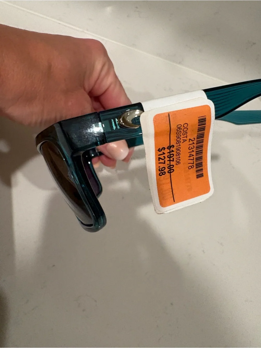 Costa Teal Frame Sunglasses with Gray Silver Mirror Lenses
